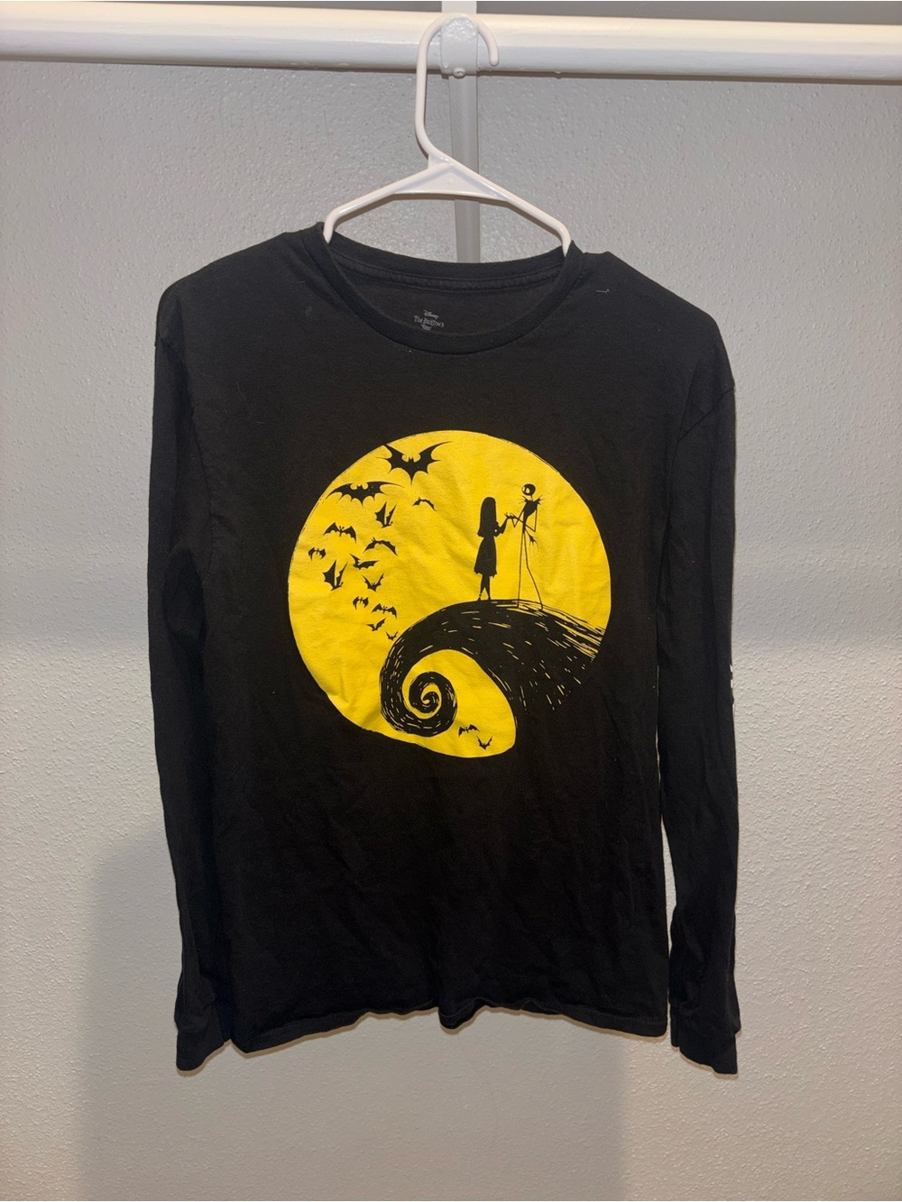 Disney The Nightmare Before Christmas Black Graphic Long Sleeve- Size Medium